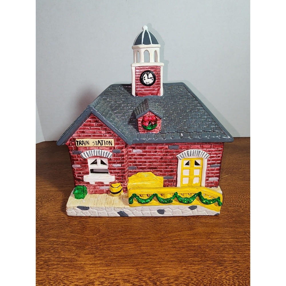 Yuletide Snow Hamlet Merry Town‎ Train Station Christmas Village